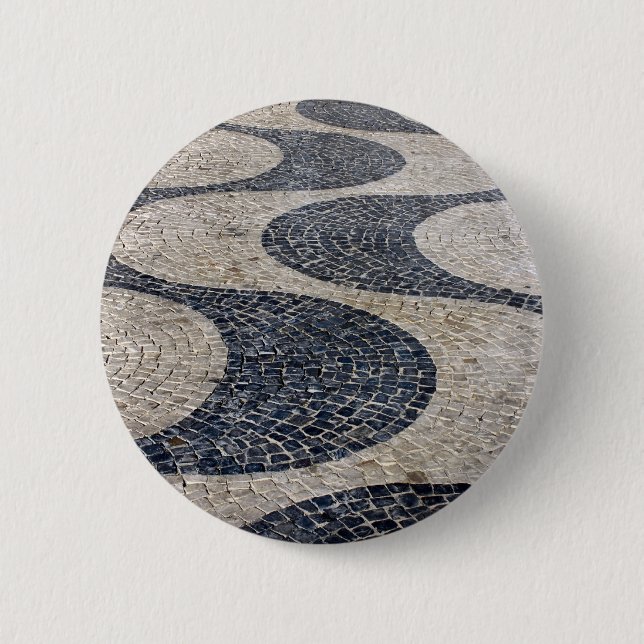 Chapa Redonda De 5 Cm Calçada Portuguesa (Anverso)