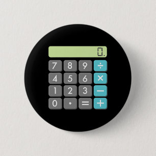 Chapa Redonda De 5 Cm Calculadora Halloween Disstume matemática geek Gua