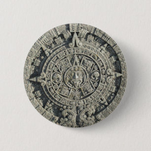 Chapa Redonda De 5 Cm Calendario azteca