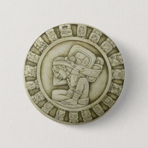 Chapa Redonda De 5 Cm Calendario Maya