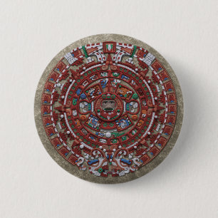 Chapa Redonda De 5 Cm Calendario maya