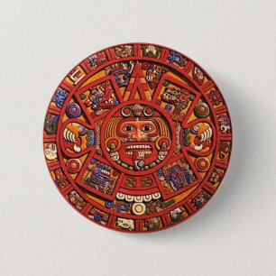 Chapa Redonda De 5 Cm Calendario maya