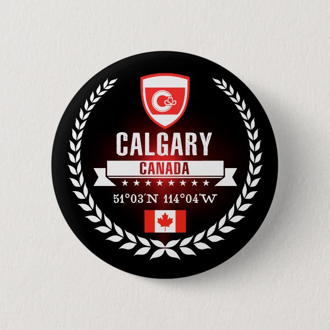 Chapa Redonda De 5 Cm Calgary (Anverso)