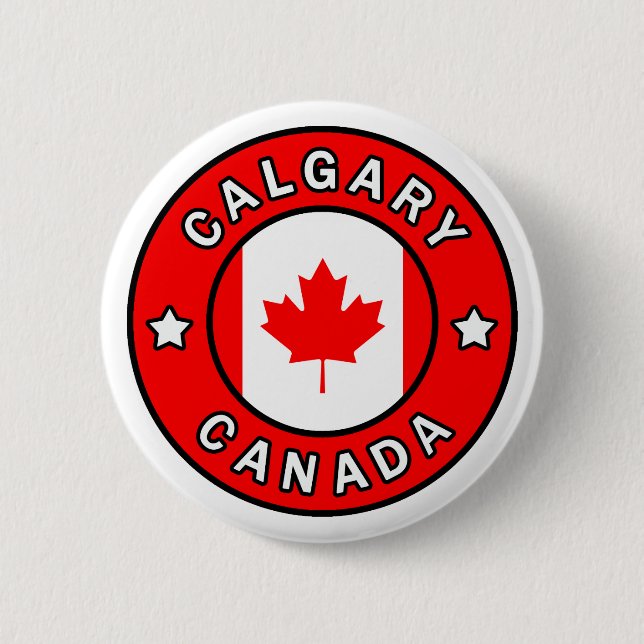 Chapa Redonda De 5 Cm Calgary Canada (Anverso)