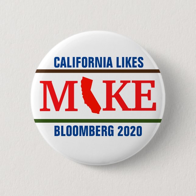 Chapa Redonda De 5 Cm California como Mike (Anverso)