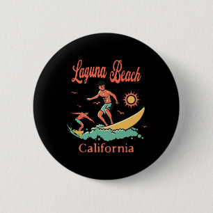 Chapa Redonda De 5 Cm California Laguna Beach Ca Surfista Surfing Pesca