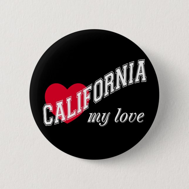 Chapa Redonda De 5 Cm California mi amor (Anverso)