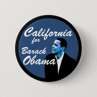 Chapa Redonda De 5 Cm California para Barack Obama