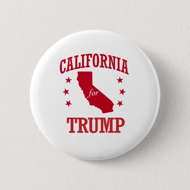 CHAPA REDONDA DE 5 CM CALIFORNIA PARA DONALD TRUMP (Anverso)