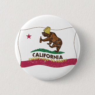 Chapa Redonda De 5 Cm California sabe ir de fiesta el oso