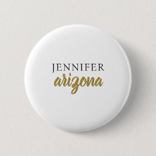 Chapa Redonda De 5 Cm Caligrafía Elegante Sencilla Añade Tu Nombre