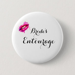 Chapa Redonda De 5 Cm Caligrafía moderna Brides Entourage