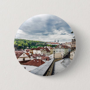 Chapa Redonda De 5 Cm Calle del centro de Praga