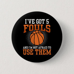 Chapa Redonda De 5 Cm Callecita de baloncesto Inspiración divertida faná