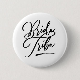 Chapa Redonda De 5 Cm Calligrafía Novias tribu elegante