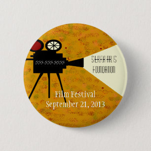 Chapa Redonda De 5 Cm Cámara del festival de cine