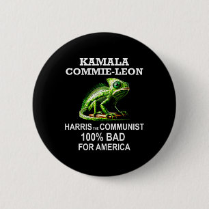 Chapa Redonda De 5 Cm Camarada Kamala Commie Leon Commieleon Comunista H