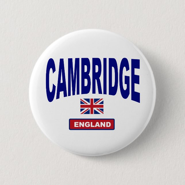 Chapa Redonda De 5 Cm Cambridge Inglaterra (Anverso)