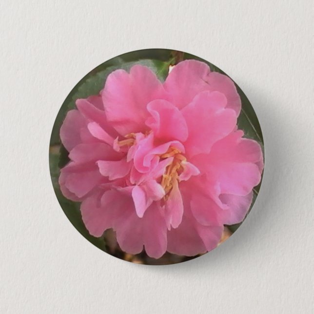 Chapa Redonda De 5 Cm Camellia rosa (Anverso)