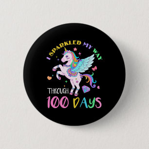 Chapa Redonda De 5 Cm Caminé A Lo Largo De 100 Días En La Escuela Unico