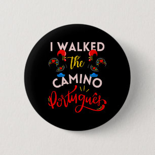 Chapa Redonda De 5 Cm Caminé el regalo de gallo portugués Camino portugu