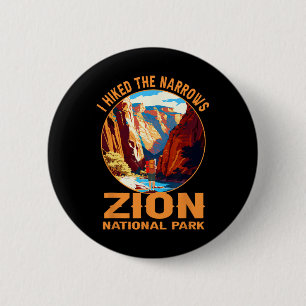 Chapa Redonda De 5 Cm Caminé por The Narrows Zion National Park Aventura