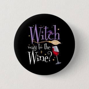 Chapa Redonda De 5 Cm Camino Bruto A La Bebida De Halloween Vino Para Wi