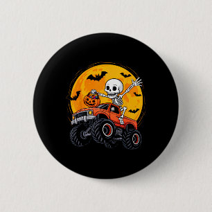 Chapa Redonda De 5 Cm Camión Monstruo Esqueleto Luna Calabaza Halloween