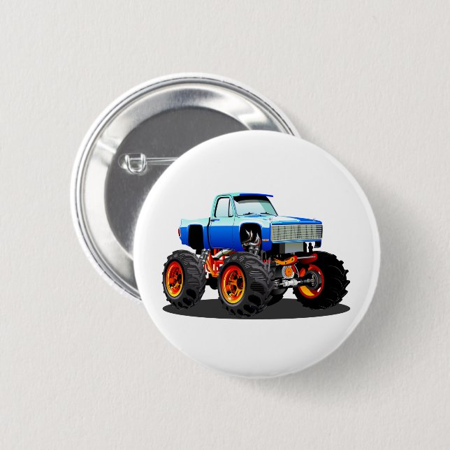 Chapa Redonda De 5 Cm camión monstruo personalizado (Anverso y reverso)