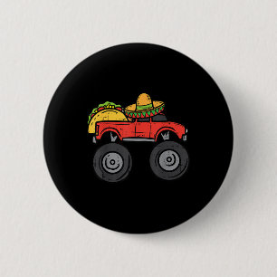 Chapa Redonda De 5 Cm Camión Taco Monster Sombrero Cinco De Mayo Mexican