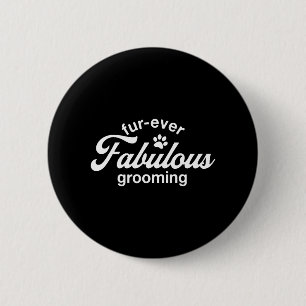 Chapa Redonda De 5 Cm Camisa Adorable de Perro Groomer