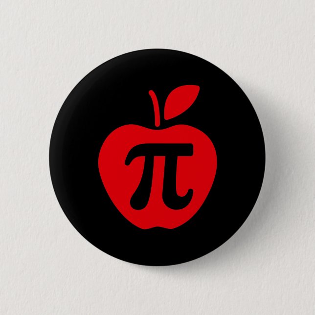 Chapa Redonda De 5 Cm Camisa Apple Pi Day (Anverso)