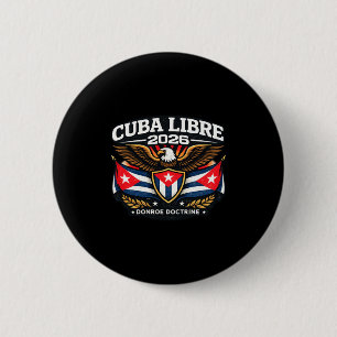Chapa Redonda De 5 Cm Camisa Cuba Cuba Libre Doctrina Monroe