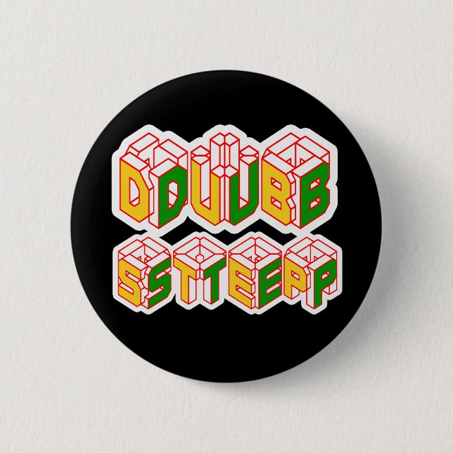Chapa Redonda De 5 Cm camisa de 3D Dubstep (Anverso)