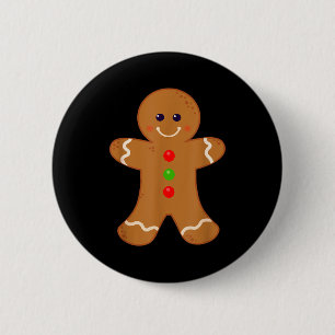 Chapa Redonda De 5 Cm Camisa de hombre de jengibre Navidad Galletas Horn