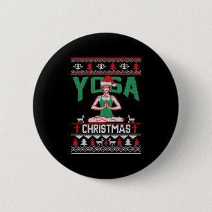 Chapa Redonda De 5 Cm Camisa de Navidades de yoga
