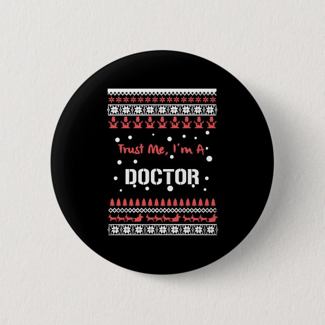 Chapa Redonda De 5 Cm Camisa de Navidades médicas (Anverso)