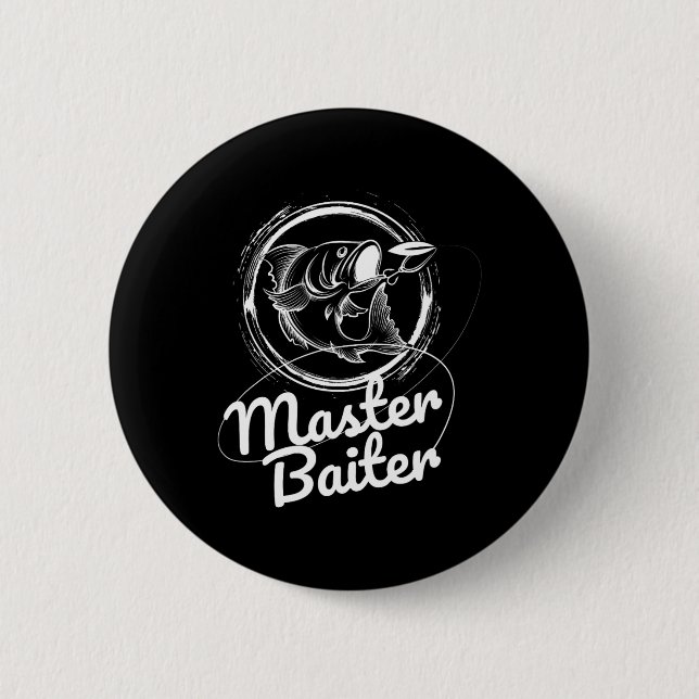 Chapa Redonda De 5 Cm Camisa de pesca Master Byiter (Anverso)
