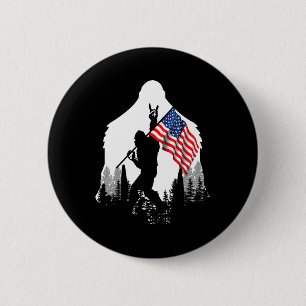 Chapa Redonda De 5 Cm Camisa de pie grande Bandera estadounidense patrió