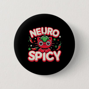 Chapa Redonda De 5 Cm Camisa Neurospicante - Autismo Ada Neurodivergente