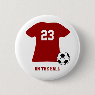 Chapa Redonda De 5 Cm Camisa personalizada del fútbol con la etiqueta