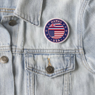 Chapa Redonda De 5 Cm Camisas de Hawaii, Estados Unidos, Hawái