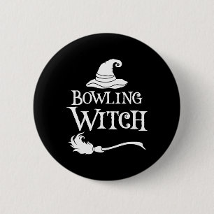 Chapa Redonda De 5 Cm Camisas disfrazadas de Bowling Witch Halloween