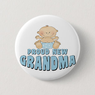 Chapa Redonda De 5 Cm Camiseta Abuela Orgullosa Nueva