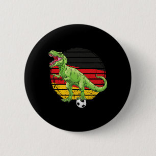 Chapa Redonda De 5 Cm Camiseta alemana de fútbol Dino Trex Alemania band