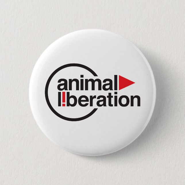Chapa Redonda De 5 Cm Camiseta animal de la liberación (Anverso)