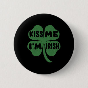 Chapa Redonda De 5 Cm Camiseta Bésame Soy Irlandés Día de San Patricio