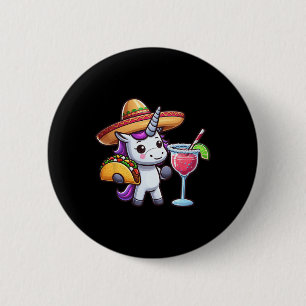 Chapa Redonda De 5 Cm Camiseta Cinco De Mayo Fiesta Mexicana Unicornio T