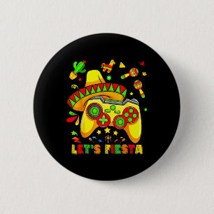 Chapa Redonda De 5 Cm Camiseta Cinco De Mayo Niños Vamos Fiesta Gamer Ch