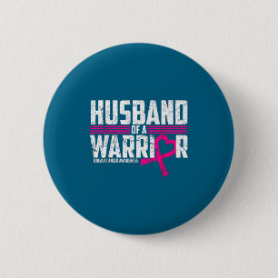 Chapa Redonda De 5 Cm Camiseta Conciencia del Cáncer de Seno Marido Guer